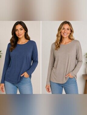 Athletic Works Long Sleeve Performance Tops 2-Pack XL